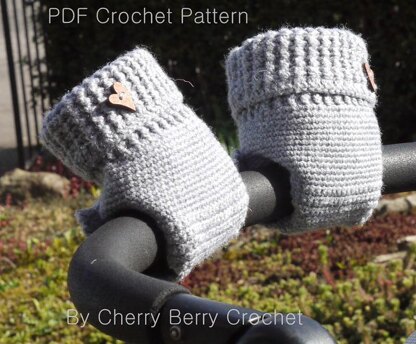 Stroller or Pram Hand Muff Crochet pattern by Cherry Berry Crochet