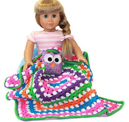 With Love from Gran Doll Blanket