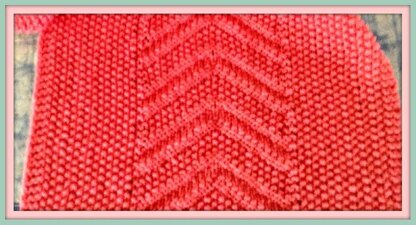 Seed Stitch Chevron Knit Towel