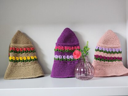 Amanda Tulip Stitch Bucket Hat