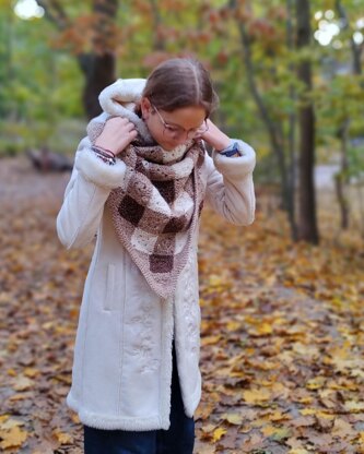 Gingham Triangle Shawl