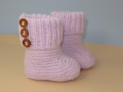 Easy Baby 3 Button Rib Top Booties