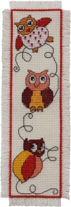 Permin Owl Book Mark Cross Stitch Kit - 7x22cm