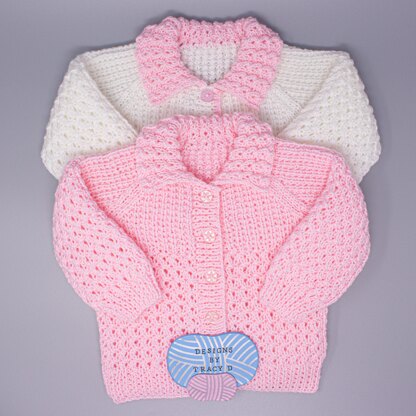 Skylar baby cardigan 20" & 22" chest size