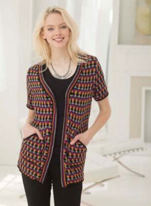 Shimmer Nights Slip Stitch Cardigan in Lion Brand Vanna's Choice and Vanna's Glamour