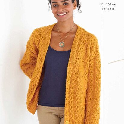 Sweater and Cardigan Knitted in King Cole Merino Blend DK - 5810 - Downloadable PDF