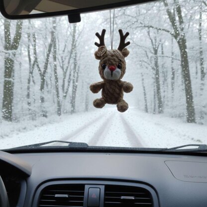 Handmade Reindeer Keychain, Fawn Keychain