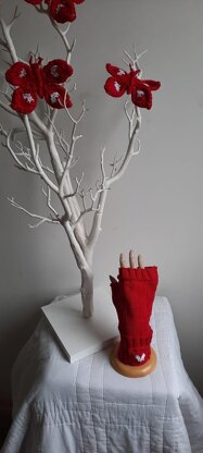 "Valentine" Fingerless Mittens