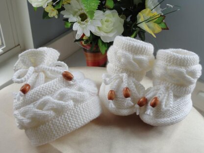 Knitting Baby Set Baby Boy Baby Girl Baby Shoes and Hat