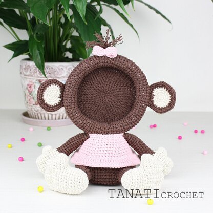 Crochet Pattern of Photo Frame Loving MONKEY