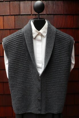 Mari Sweaters MS 196 Classic Shawl Collar Vest
