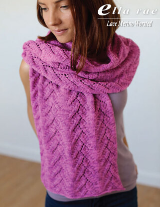 Wrap in Ella Rae Lace Merino Worsted - ER9-01 - Downloadable PDF