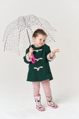 Poppy & Jazz Walnut Duffle Coat  - Paper Pattern, Size 18 months - 6 years