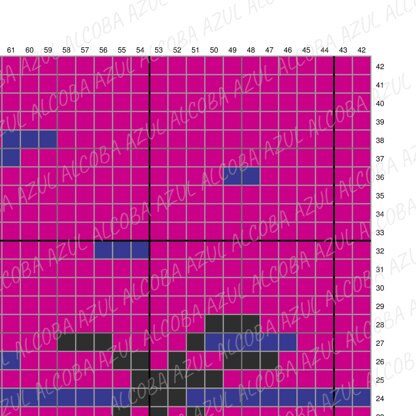 Miami Vice Broadway Art Deco Pillow 42x42 Sq Mini C2C Crochet Pattern