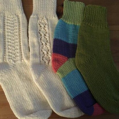 2 needle sock pattern