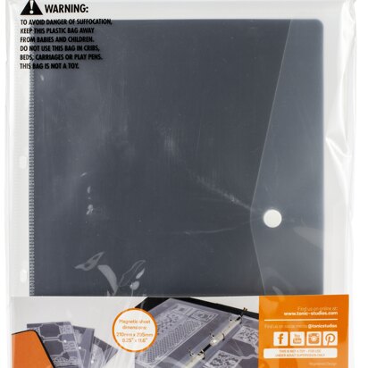 Tonic Studios Large Ring Binder Die Case Refills 3/Pkg - A4 Magnetic Sheets W/Plastic Sleeves