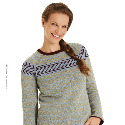 Sweater in Zigzag Pattern in BC Garn Shetland Wool - 2423BC - Downloadable PDF