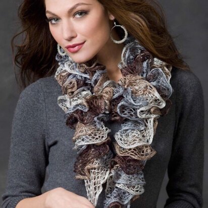 Smoky Swirls Scarf in Red Heart Boutique Sashay - LW2920