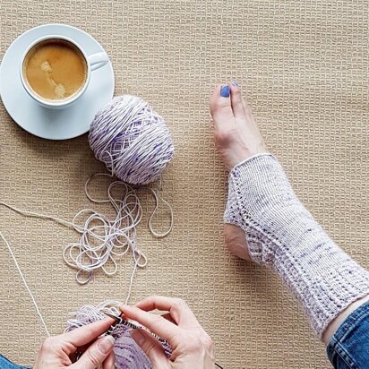 Orchids Yoga Socks - knitting pattern