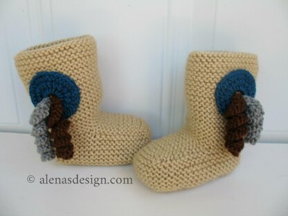 Baby Booties with Embellishments