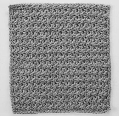 Double Crochet & Slip Stitch Square for Checkerboard Textures Throw in Red Heart Soft Heathers - LW4132-10