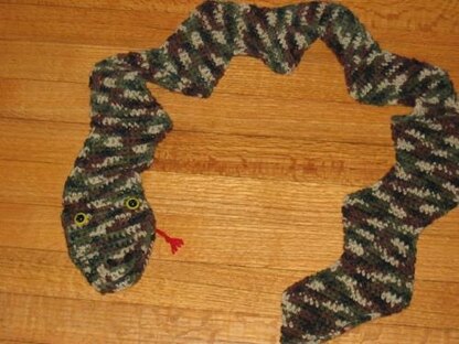 Crocheted Snake Puppet Scarf