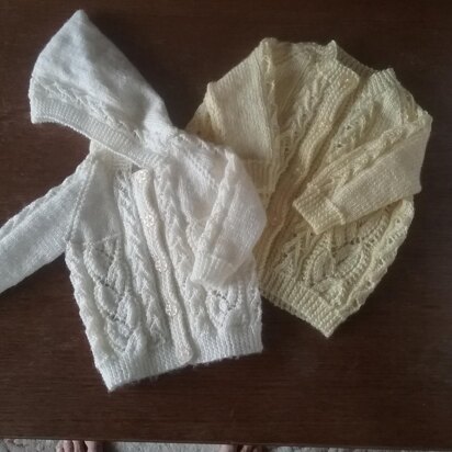 Lace Baby Hoodie and Cardigan