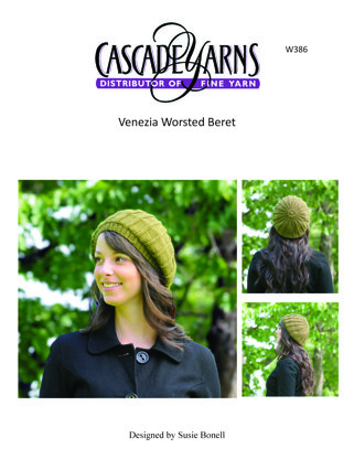 Beret in Cascade Yarns Venezia Worsted - W386 - Downloadable PDF