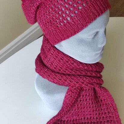 Set: Hat and Double-Sided Scarf. - knitting pattern