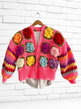 Rose Crochet Cardigan