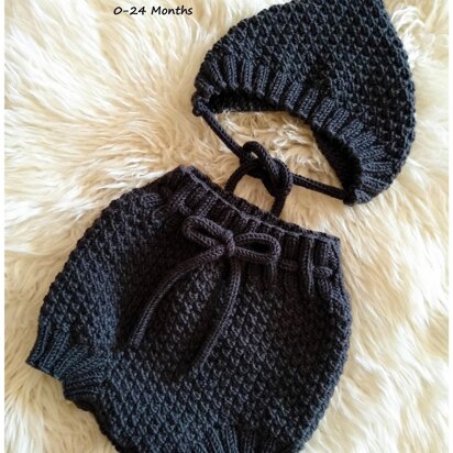 Mossy Baby Bloomers and Pixie Hat | 0-24 months