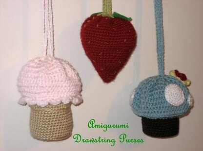 Amigurumi Drawstring Purses Pattern Set