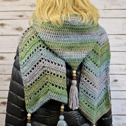 Chevron Hooded Scarf