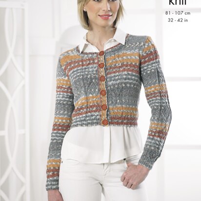 Waistcoat & Cardigan in King Cole DK - 4259 - Downloadable PDF