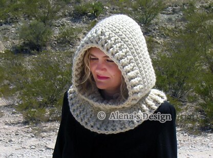 Hooded Cowl with Flower