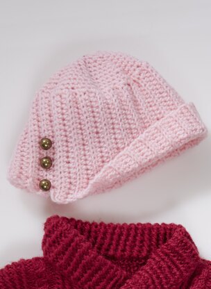 Babies Crochet Hat in Bergere de France Barisienne - 60437-17 - Downloadable PDF