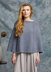 Eggplant Poncho in Rowan Denim Revive - ZB298-00010-UK - Downloadable PDF