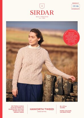 Cable jumper in Sirdar Haworth Tweed - 10146 - Downloadable PDF