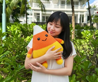 Candy Corn Pillow Crochet