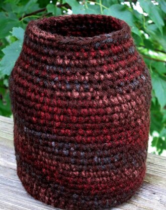 Earth Tone crochet vase