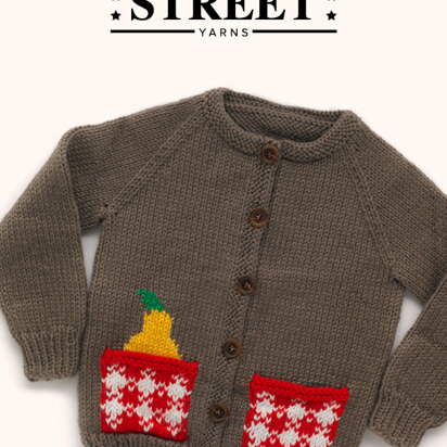 Pear Cardigan in Main Street Yarns Shiny + Soft - Downloadable PDF