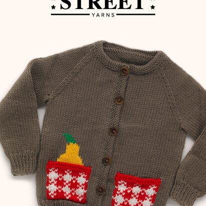 Pear Cardigan in Main Street Yarns Shiny + Soft - Downloadable PDF - knitting pattern