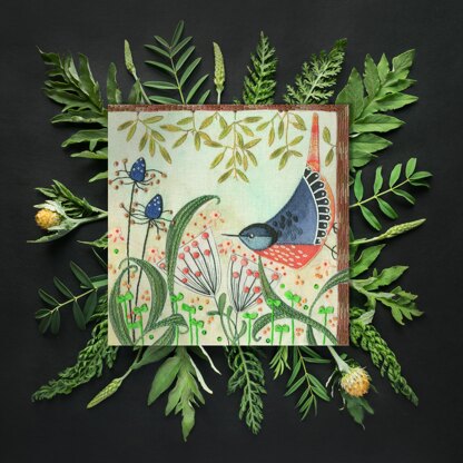 Bothy Threads Flights Of Fancy - Nuthatch Embroidery Kit - 16 x 16cm