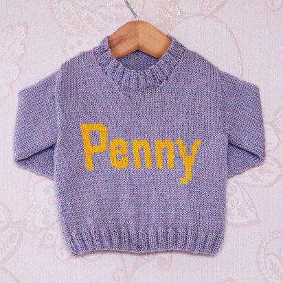 Intarsia - Penny Moniker Chart - Childrens Sweater