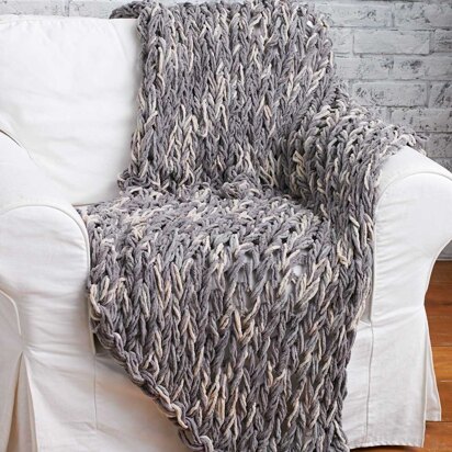 Arm Knit 3-Hour Blanket in Bernat Blanket - knitting pattern