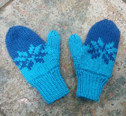 Double Knit Child's Fair Isle Mittens