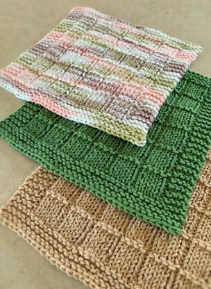 Learn to Knit - Bars and Stripes Knitted Dishcloth