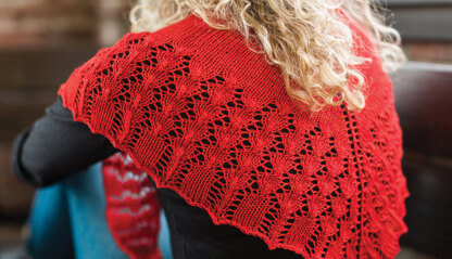 Cottage Red Triangular Shawl in SweetGeorgia Superwash Sport - Downloadable PDF