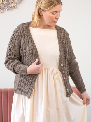 Rosewood Cardigan in Berroco Lanas - Downloadable PDF