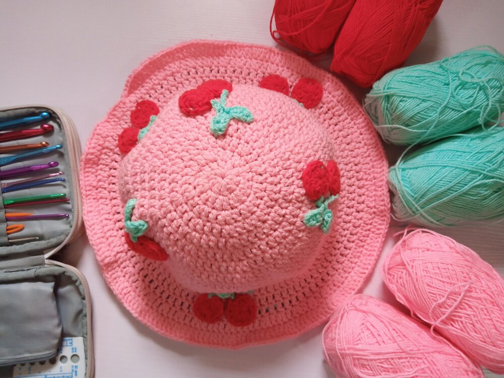 Crochet cherry pattern easy: Crochet pattern